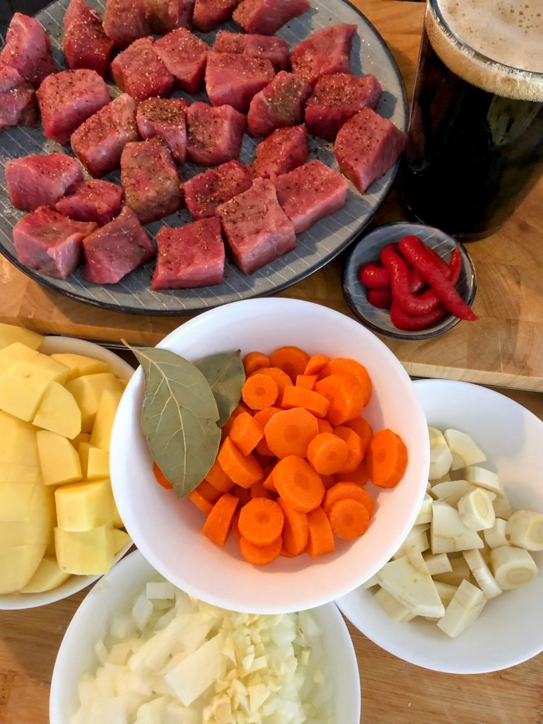 Irish Guinness Stew ingredients